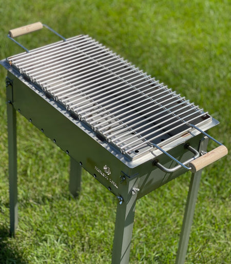 Large Stainless Steel Grill Mesh for BBQ Grill / MANGAL for 10 skewers