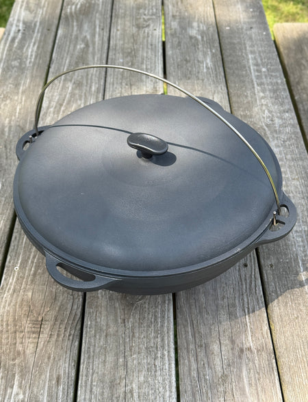 Cast Iron Cauldron 12L / WOK with Lid