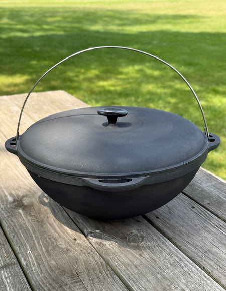 Cast Iron Cauldron 17L / WOK with Lid