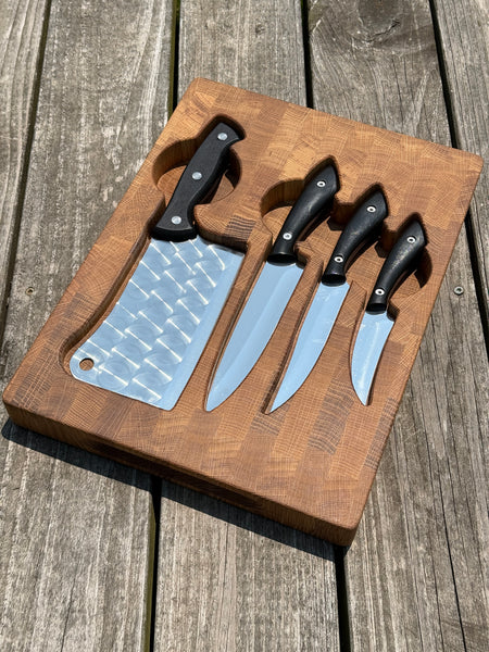 Refined Kitchen Set: Cutting Board and Knives