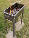 Heavy-duty STAINLESS Steel BBQ Grill / MANGAL for 10 skewers