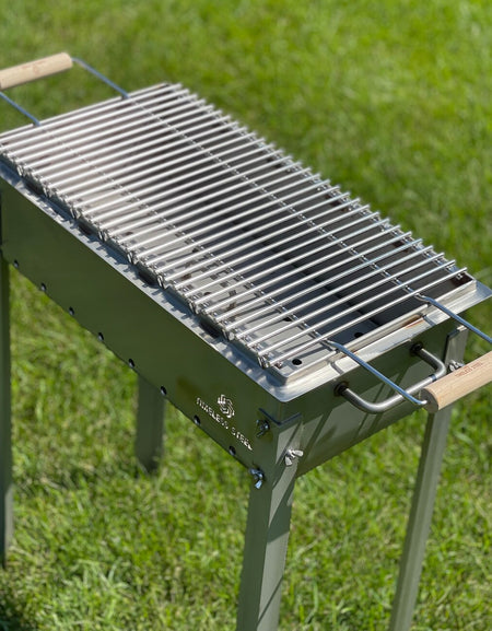 Large Stainless Steel Grill Mesh for BBQ Grill / MANGAL for 10 skewers