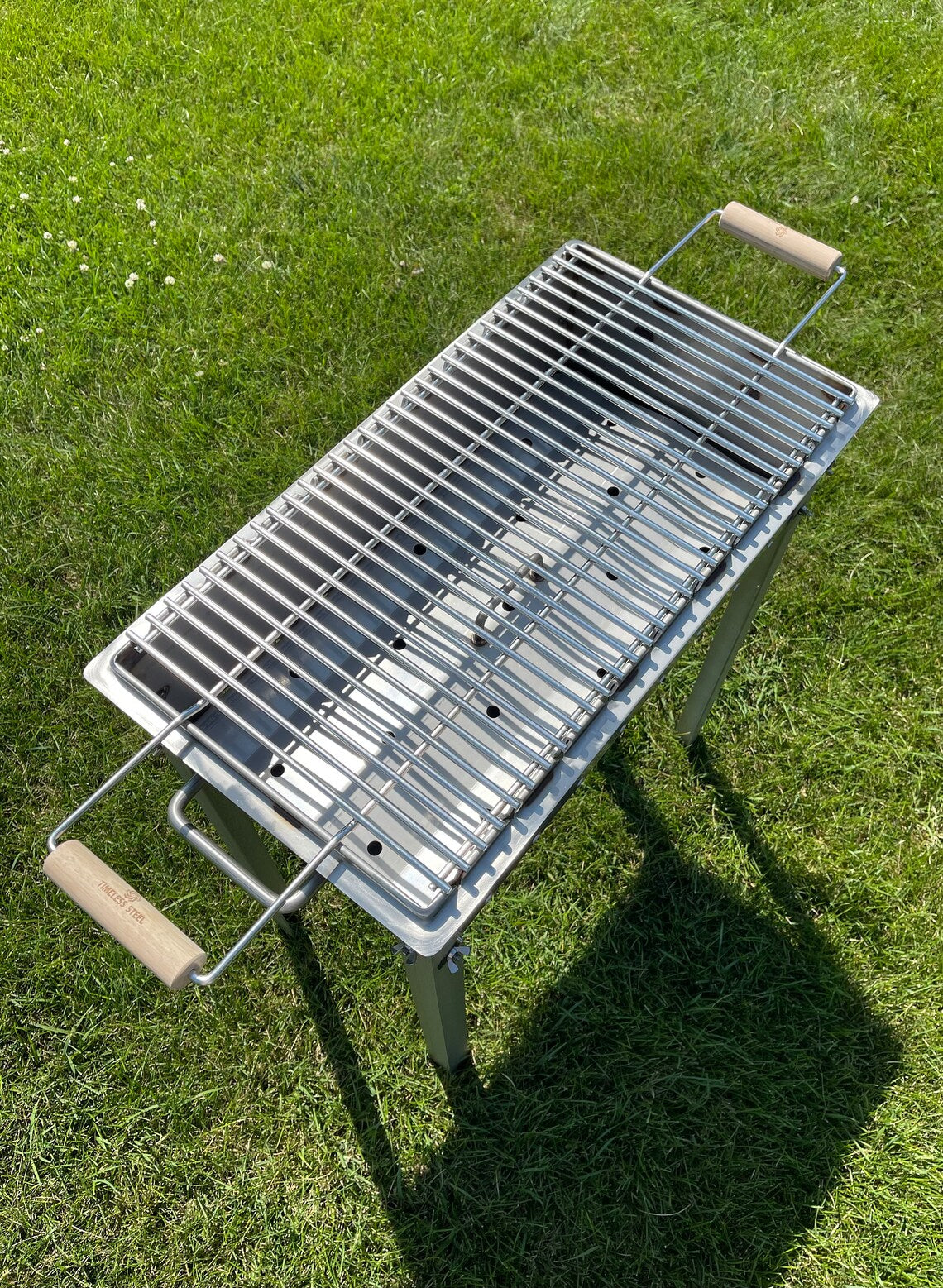 Large Stainless Steel Grill Mesh for BBQ Grill / MANGAL for 10 skewers