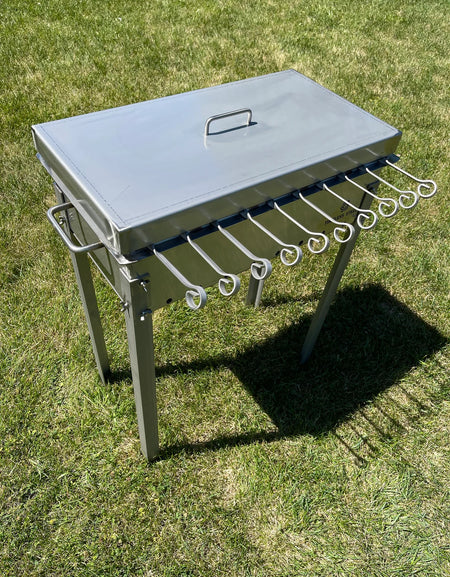 Stainless Steel Lid for BBQ Grill / MANGAL for 10 skewers