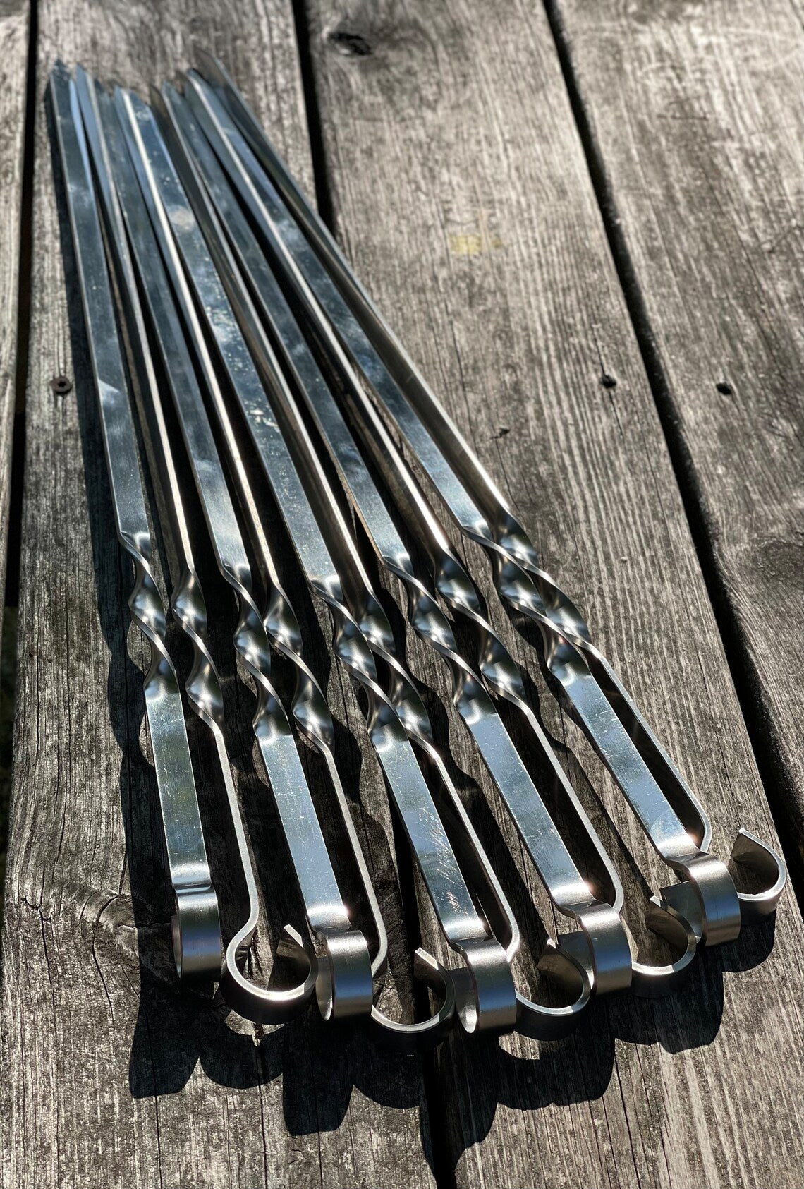 10 Pcs Heavy-duty Stainless Steel Lula Kebab Skewers