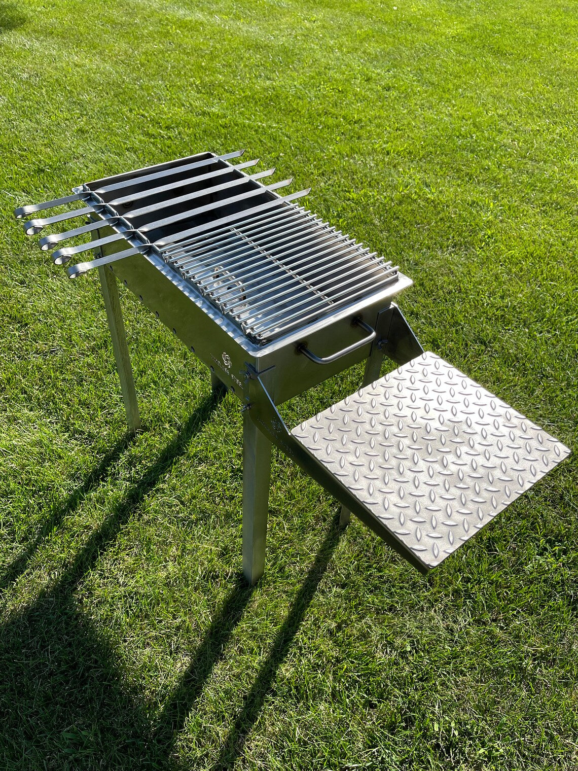 Stainless Steel Side Shelf for BBQ Grill / MANGAL