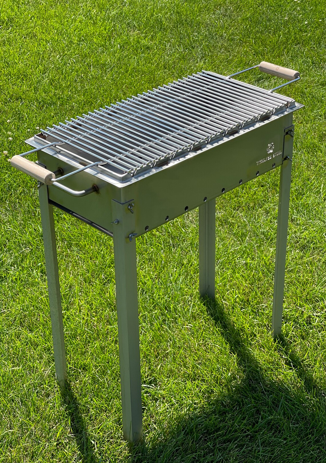 Large Stainless Steel Grill Mesh for BBQ Grill / MANGAL for 10 skewers