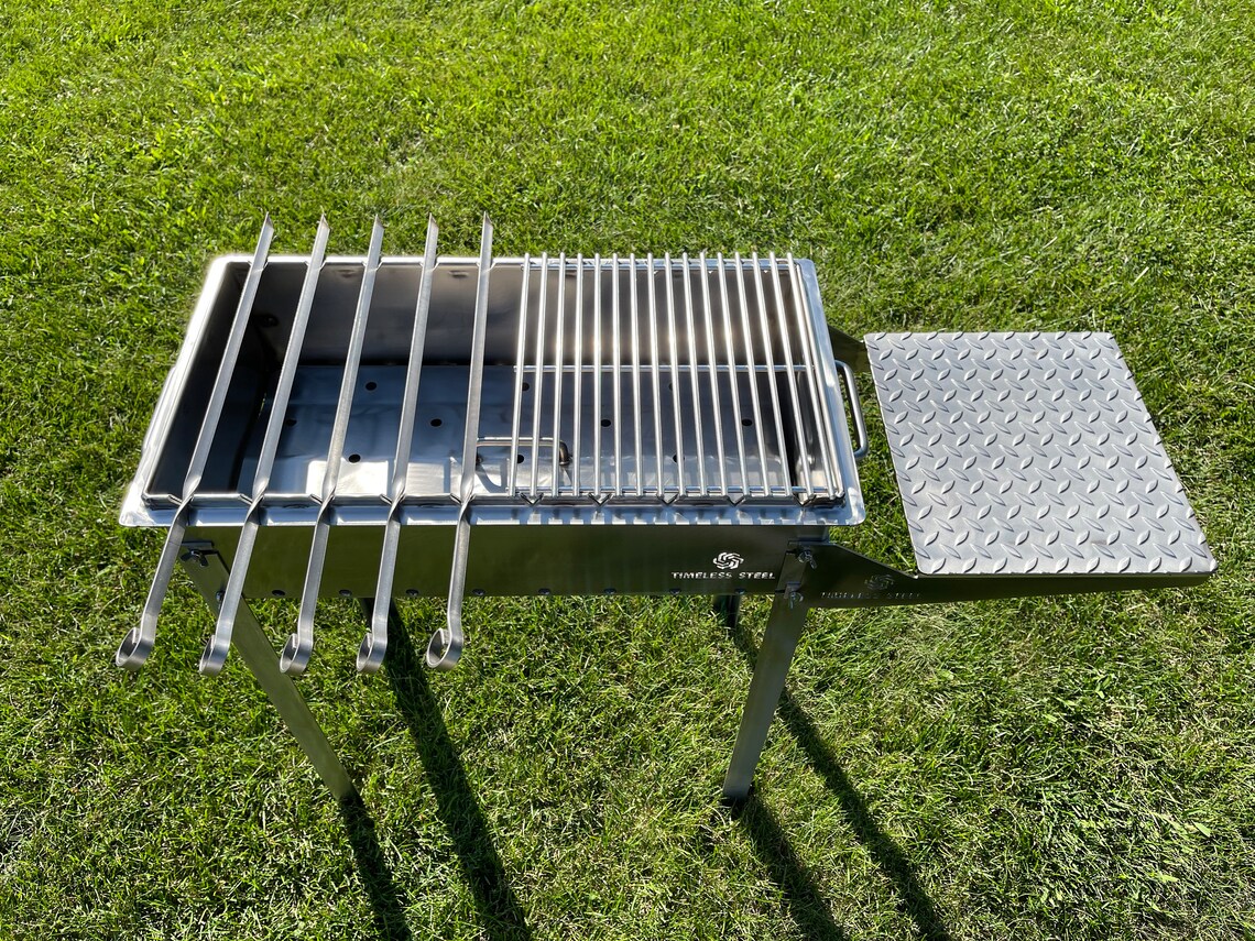 Stainless Steel Side Shelf for BBQ Grill / MANGAL