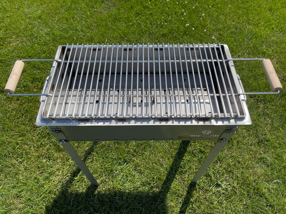 Large Stainless Steel Grill Mesh for BBQ Grill MANGAL for 10 skewers Timeless Steel