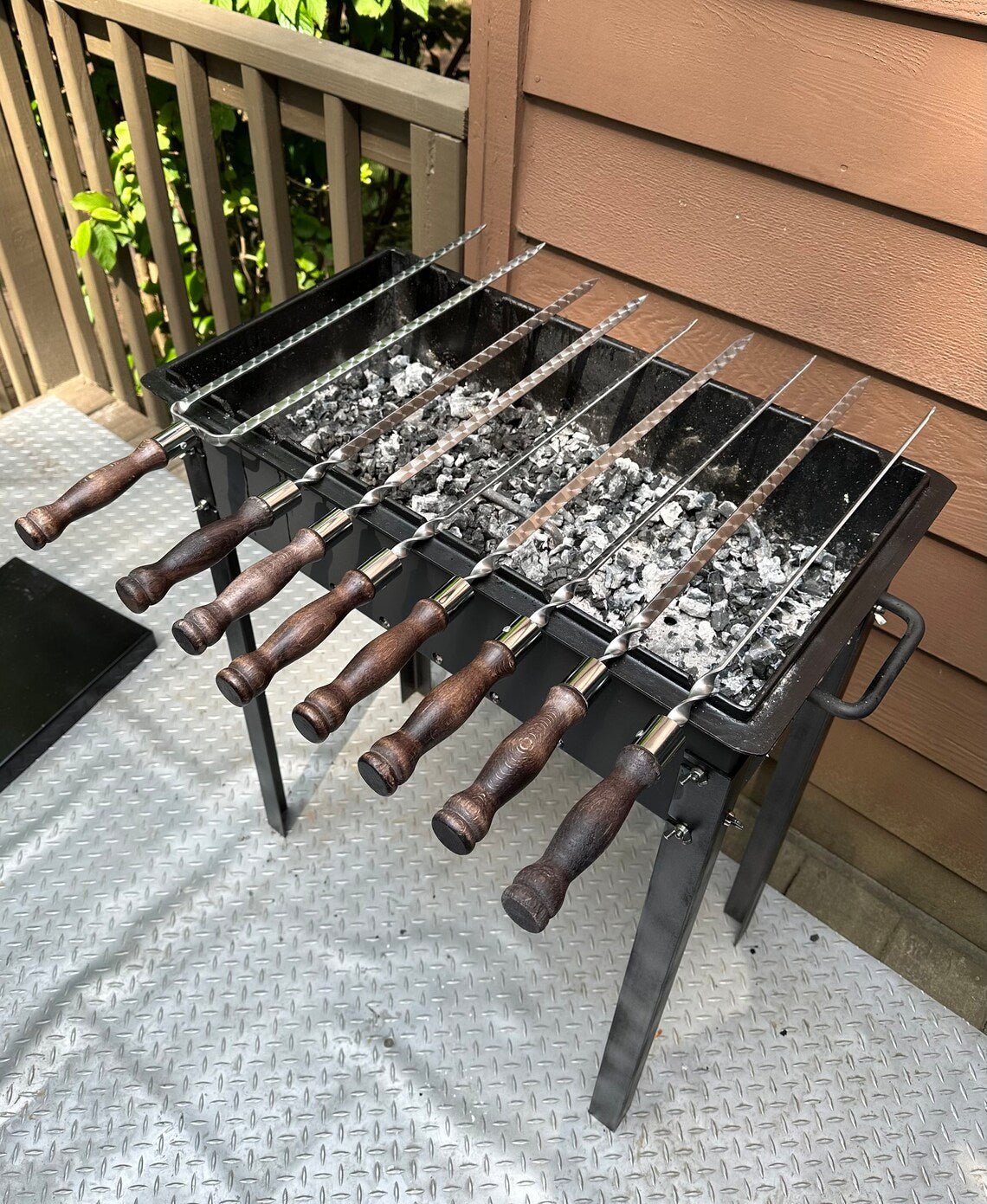 Bamboo Skewers Metal Shish Kabob Sticks Metal Skewers For Kabobs