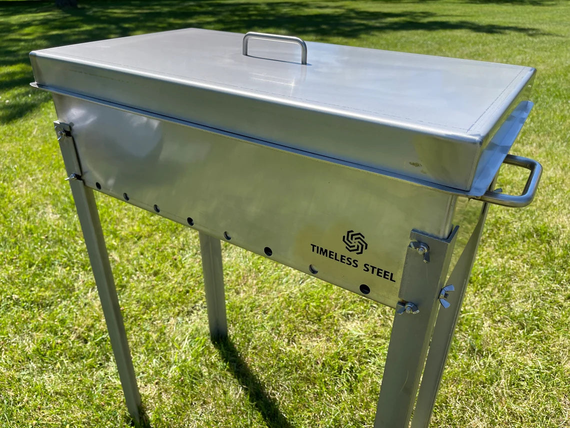 Stainless Steel Lid for BBQ Grill / MANGAL for 10 skewers