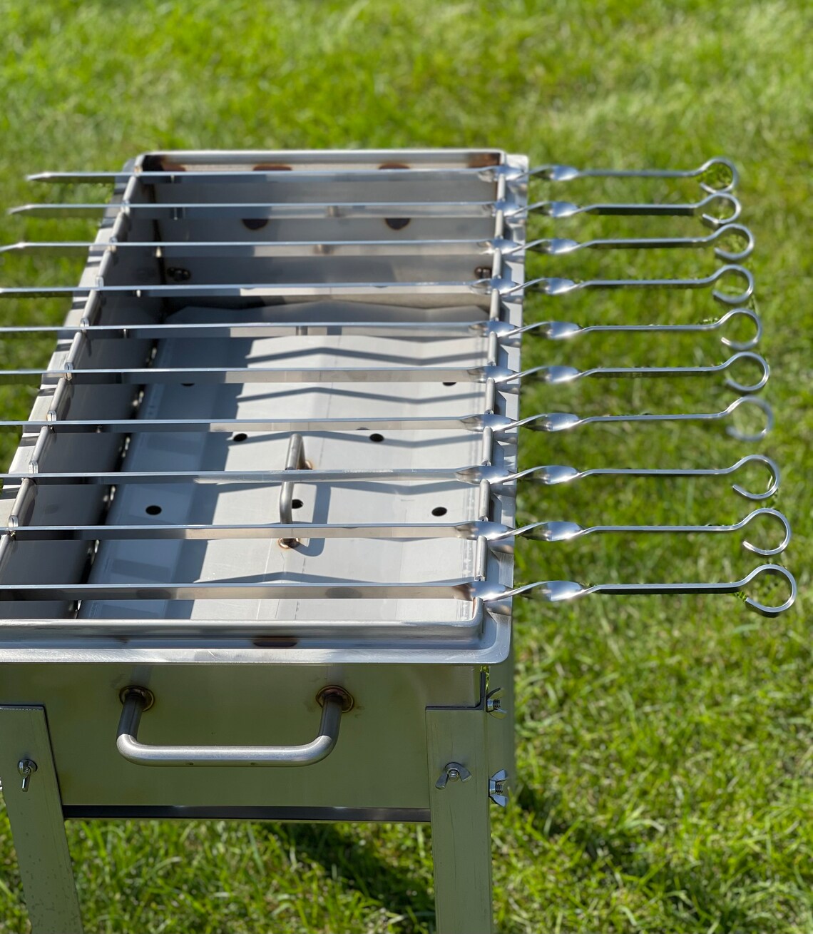 10 Pcs Heavy-duty Stainless Steel Lula Kebab Skewers