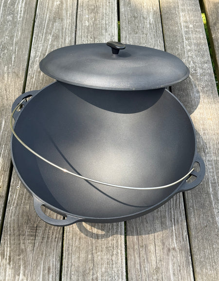 Cast Iron Cauldron 12L / WOK with Lid
