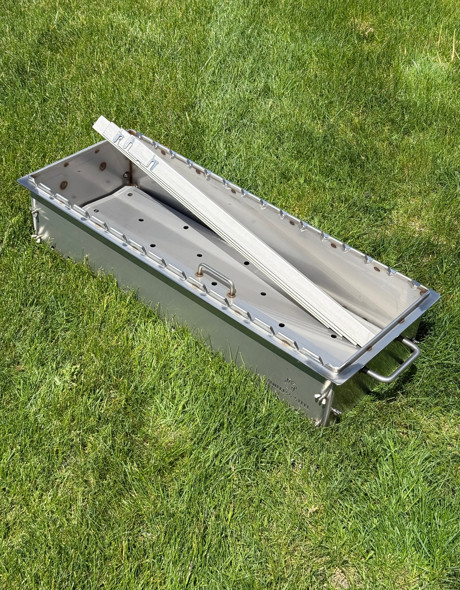 Large heavy-duty STAINLESS Steel BBQ Grill / MANGAL for 15 skewers