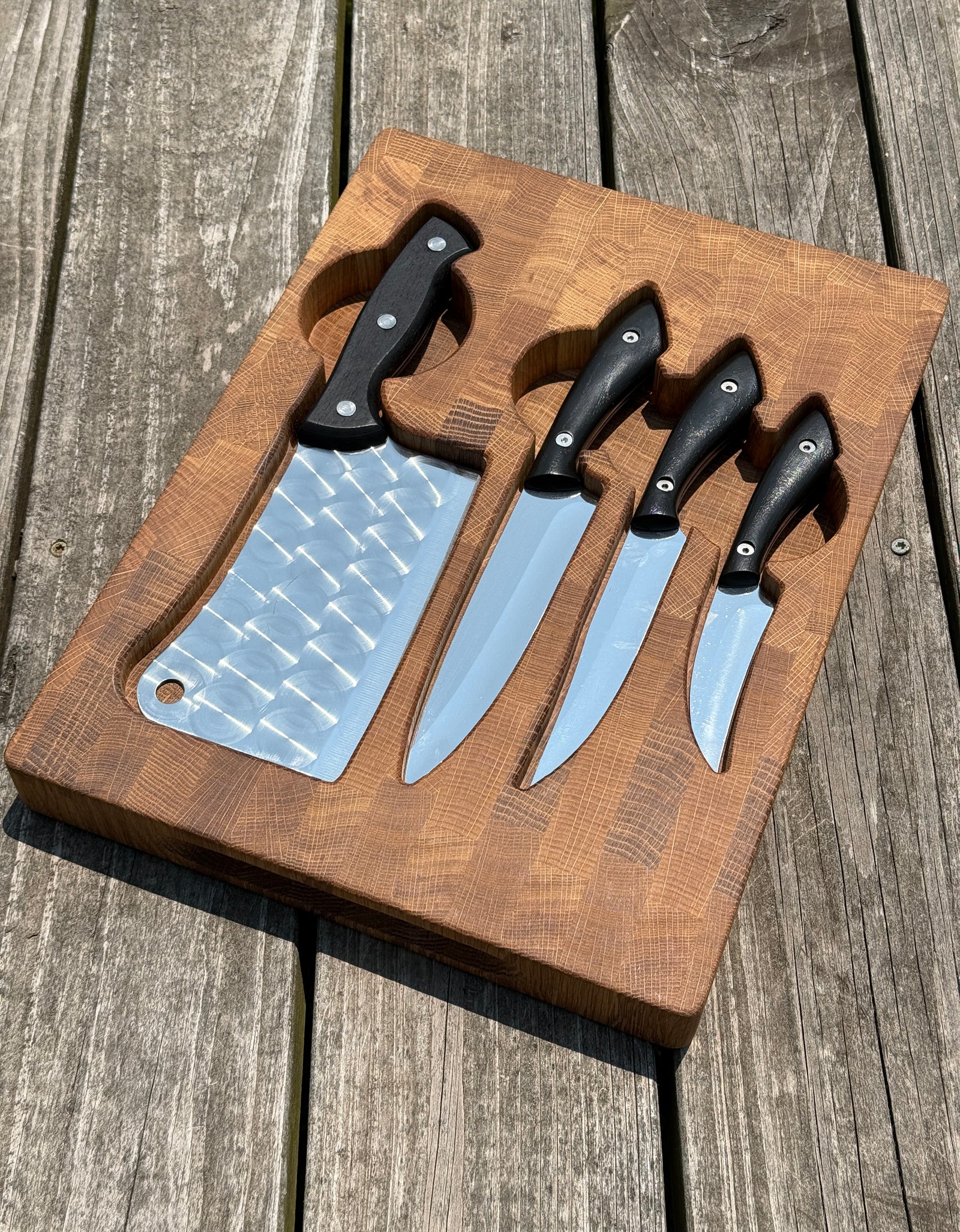 Refined Kitchen Set: Cutting Board and Knives