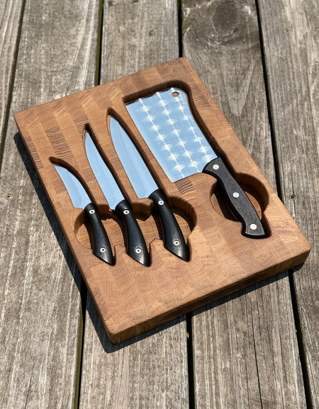 Refined Kitchen Set: Cutting Board and Knives