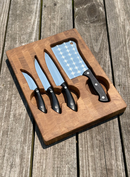 Refined Kitchen Set: Cutting Board and Knives