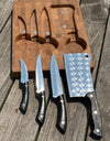 Refined Kitchen Set: Cutting Board and Knives