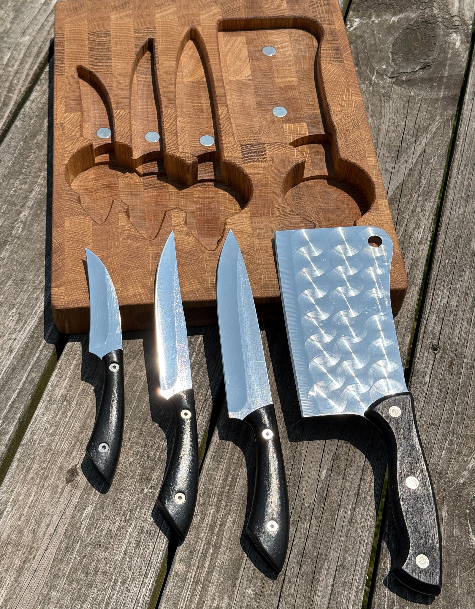 Refined Kitchen Set: Cutting Board and Knives