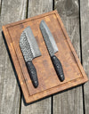 Textured Kitchen Set: Cutting Board and Knives