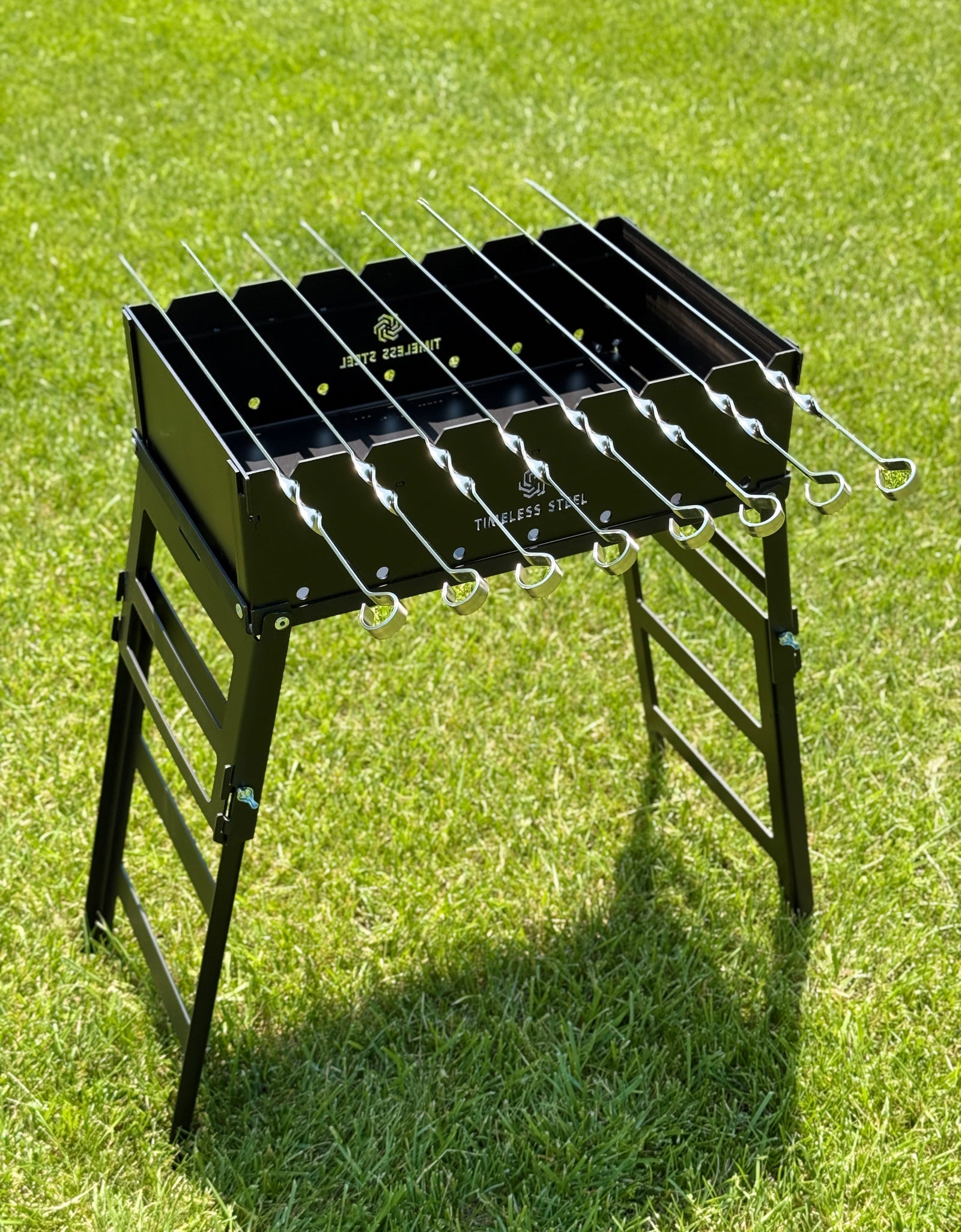 Heavy-duty Foldable BBQ Grill / MANGAL for 8 Skewers