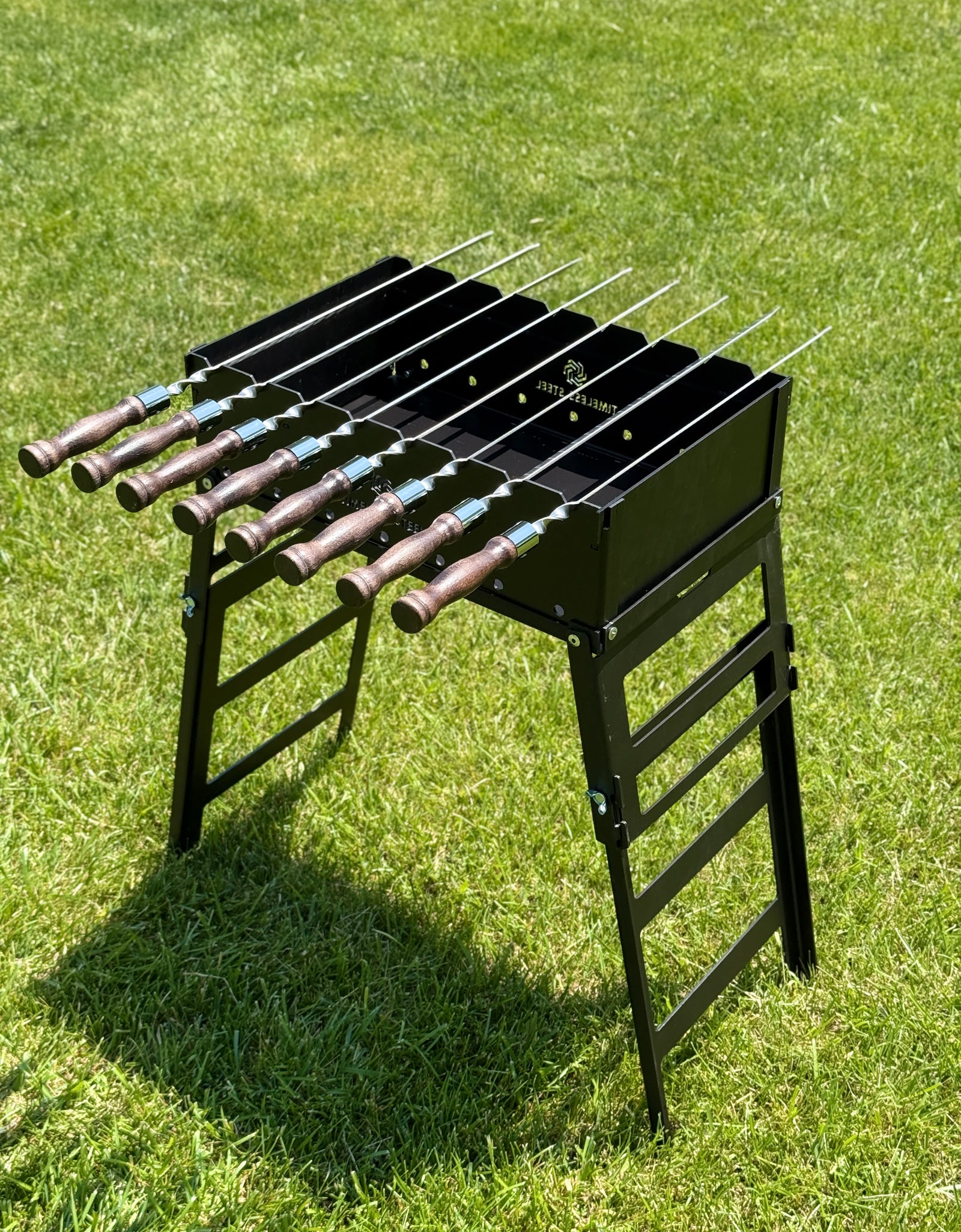 Heavy-duty Foldable BBQ Grill / MANGAL for 8 Skewers