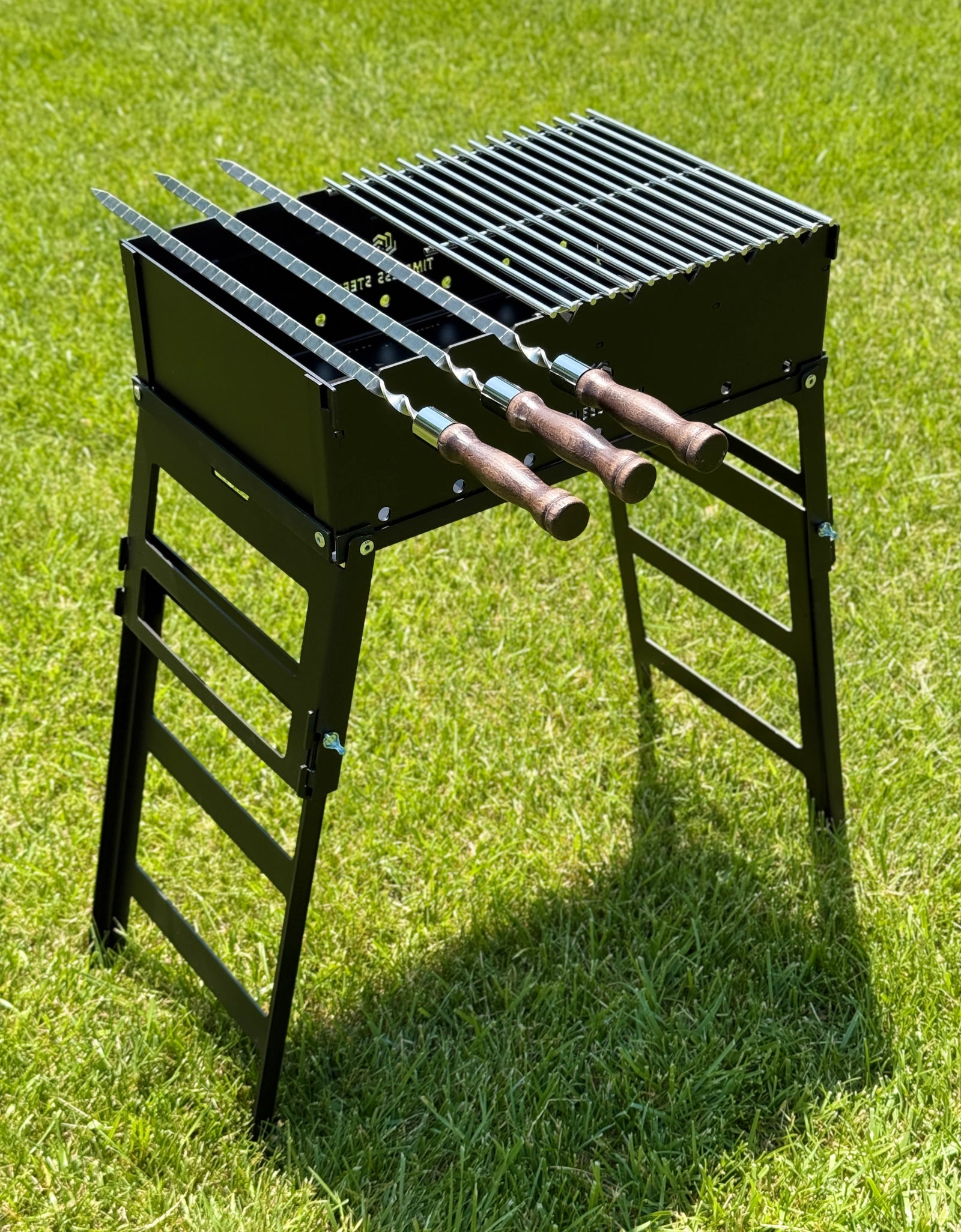 Heavy-duty Foldable BBQ Grill / MANGAL for 8 Skewers