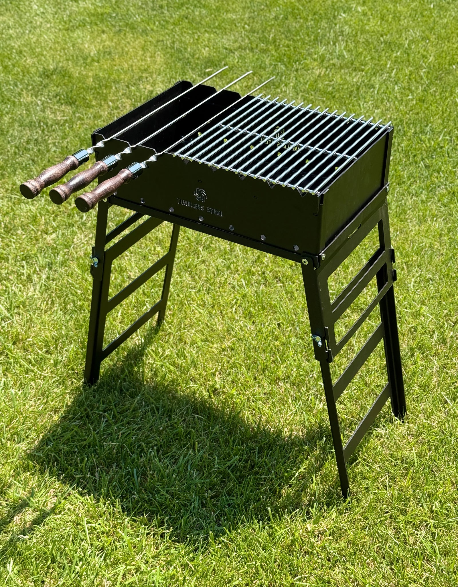 Heavy-duty Foldable BBQ Grill / MANGAL for 8 Skewers