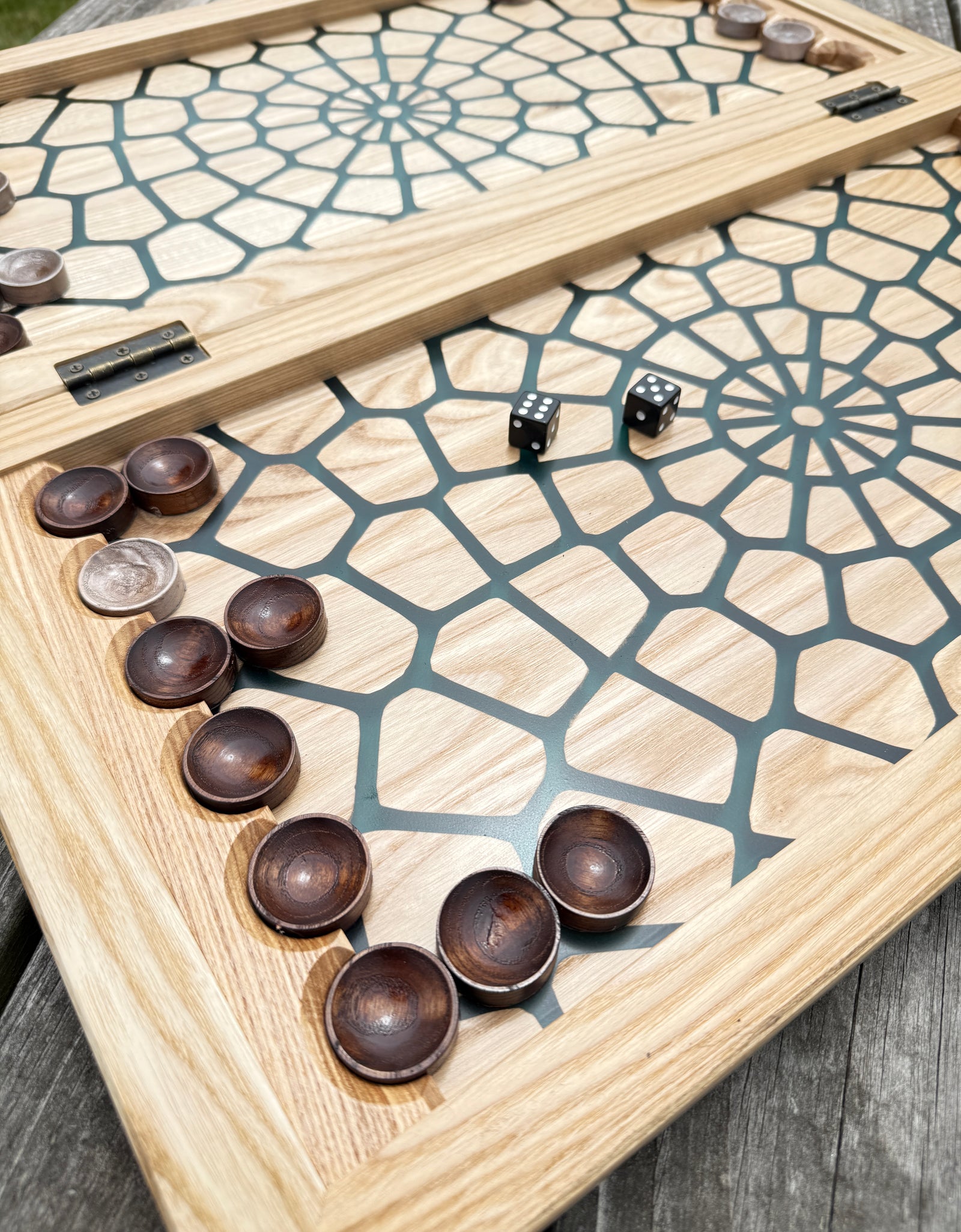 Luxury Wooden Backgammon Set / NARDY