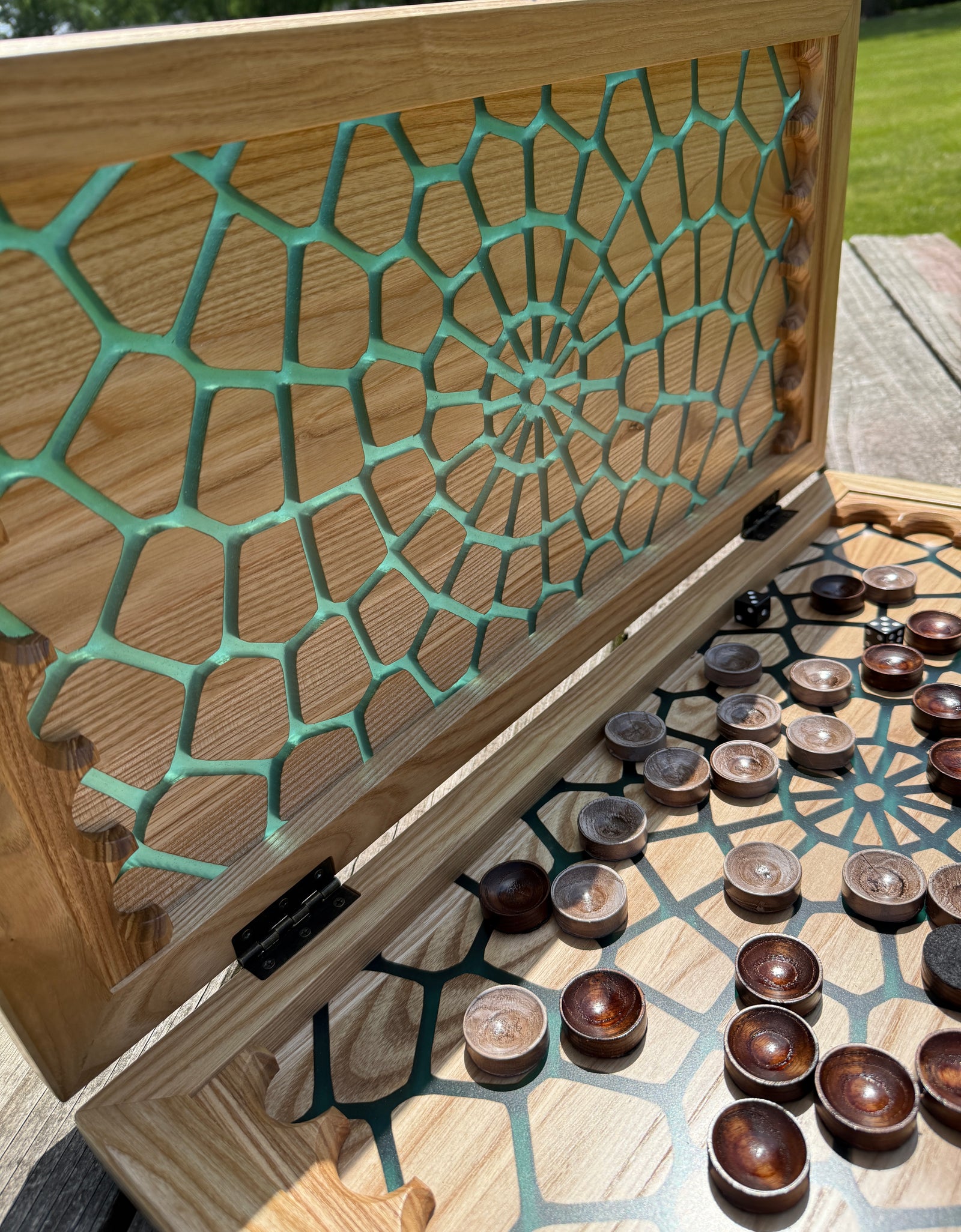 Luxury Wooden Backgammon Set / NARDY