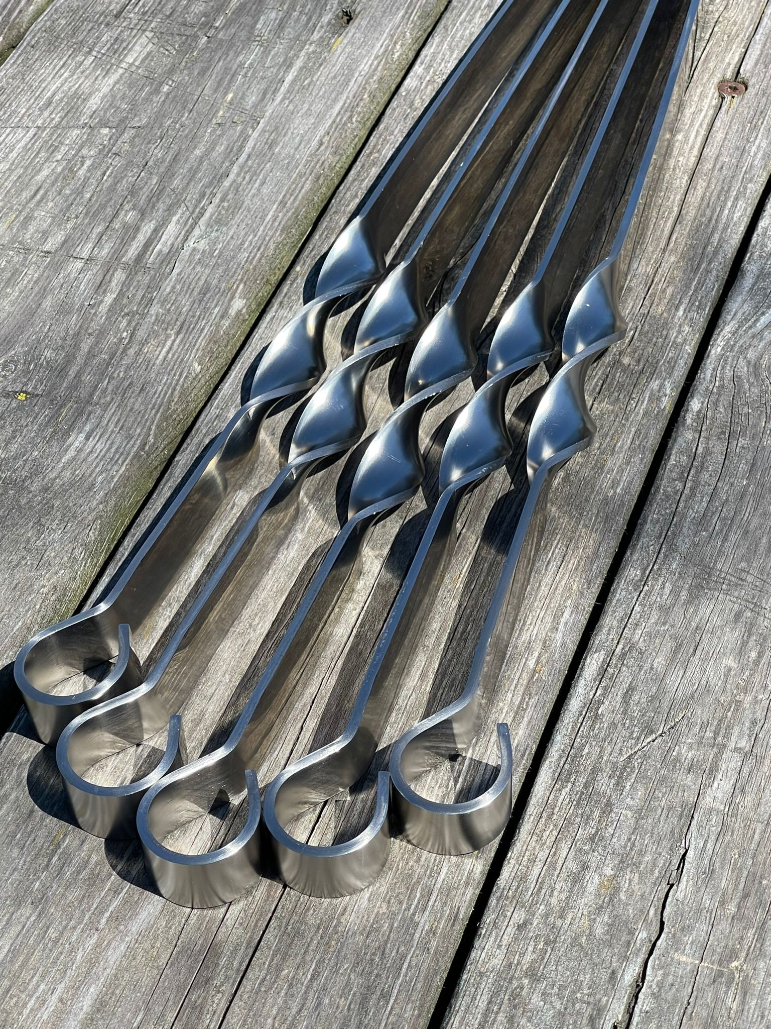 5 Pcs WIDTH 3/4" Heavy-duty Stainless Steel Lula Kebab Skewers 26"