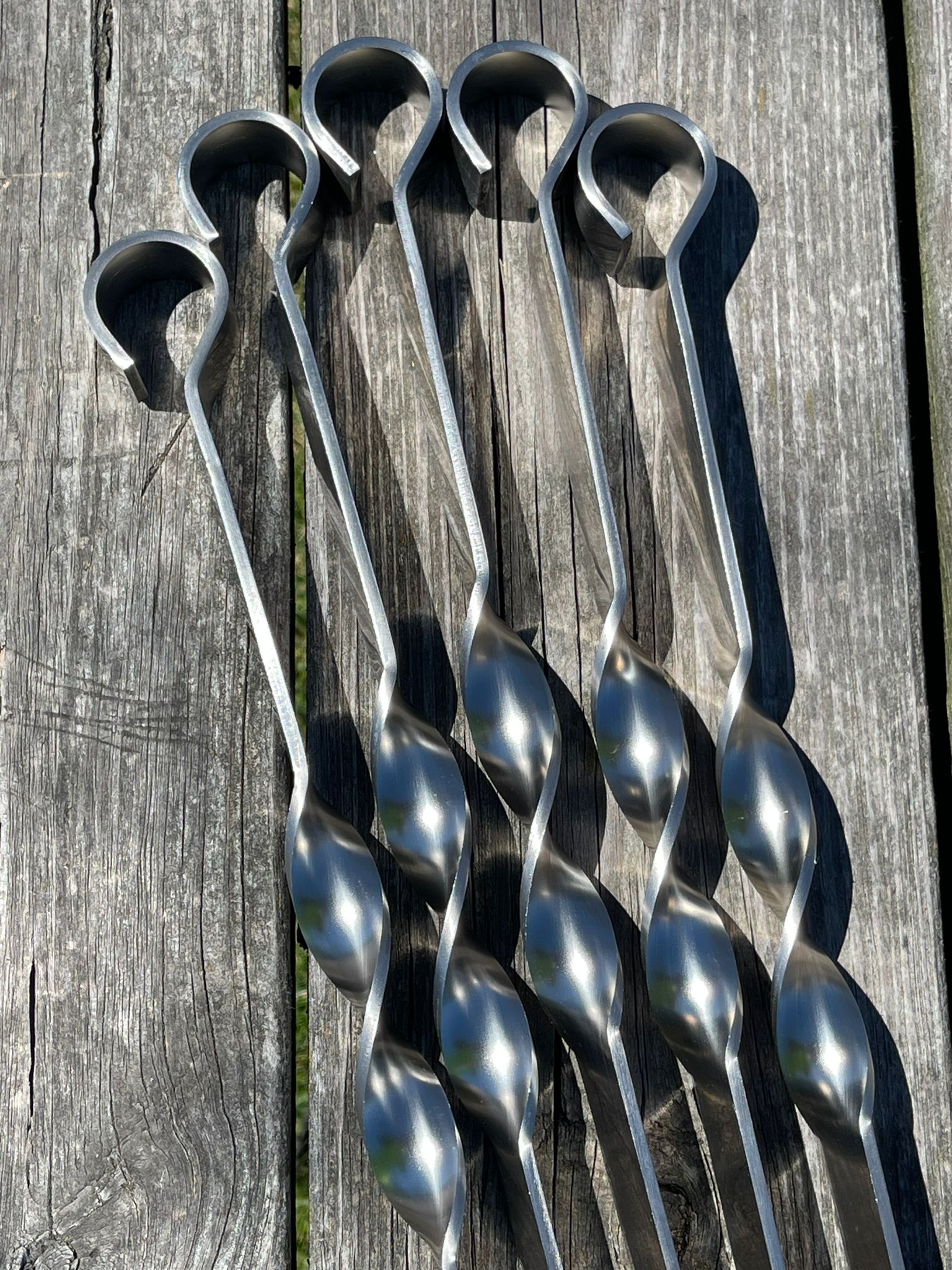 5 Pcs WIDTH 3/4" Heavy-duty Stainless Steel Lula Kebab Skewers 26"