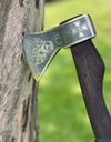 Heavy-duty AX Слава ЗСУ / Glory to the Armed Forces of Ukraine with wooden handle and leather wrap