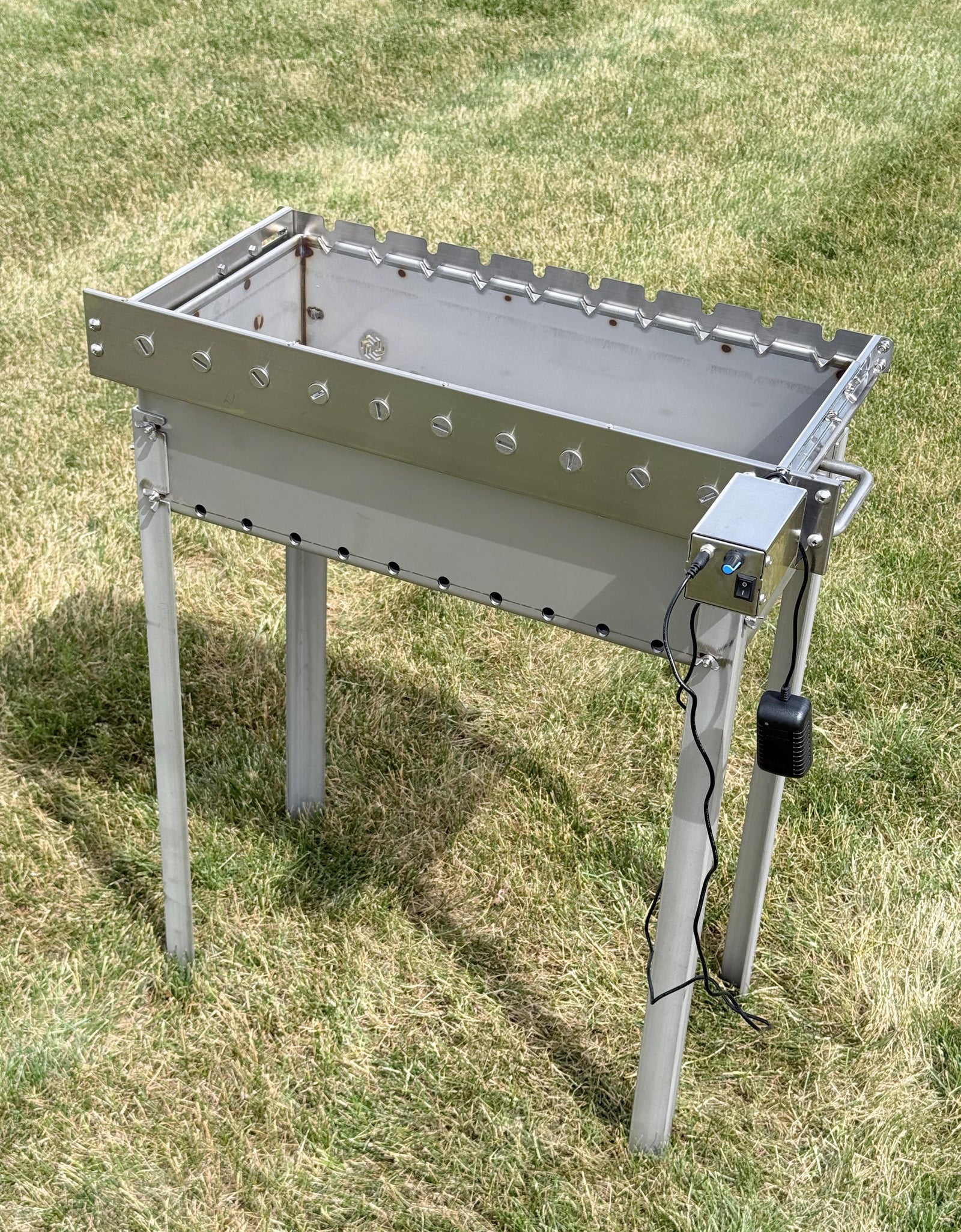 Heavy Duty Stainless Steel Electric Skewer Rotisserie – Automatic 10 Skewer Rotating Grill / Mangal