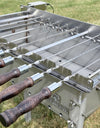 Heavy Duty Stainless Steel Electric Skewer Rotisserie – Automatic 10 Skewer Rotating Grill / Mangal