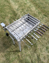 Heavy Duty Stainless Steel Electric Skewer Rotisserie – Automatic 10 Skewer Rotating Grill / Mangal